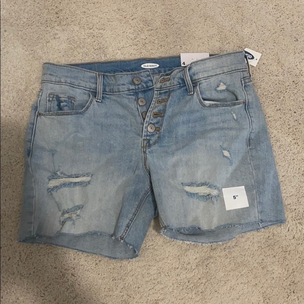 Old navy mid rise light wash shorts